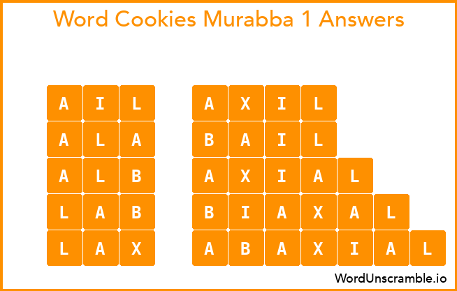 Word Cookies Murabba 1 Answers