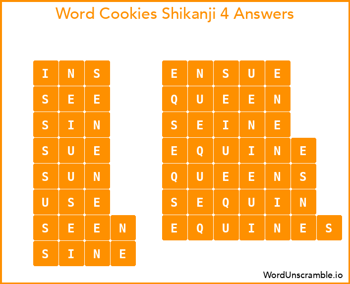 Word Cookies Shikanji 4 Answers