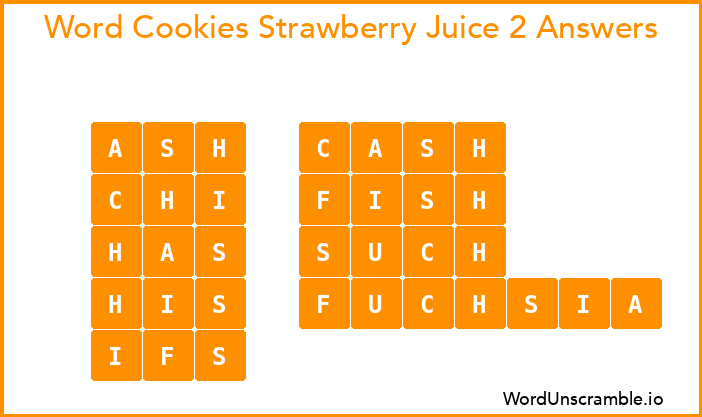 Word Cookies Strawberry Juice 2 Answers