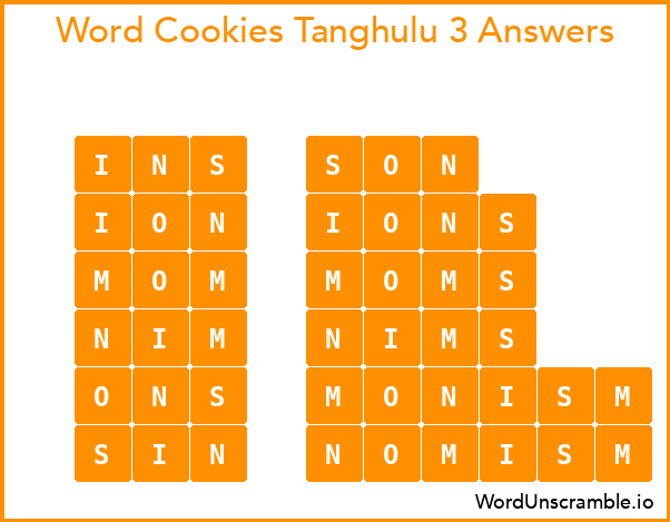 Word Cookies Tanghulu 3 Answers