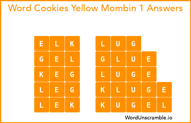 Word Cookies Yellow Mombin 1 Answers