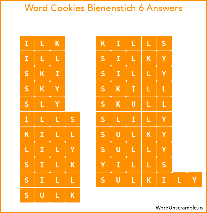 Word Cookies Bienenstich 6 Answers