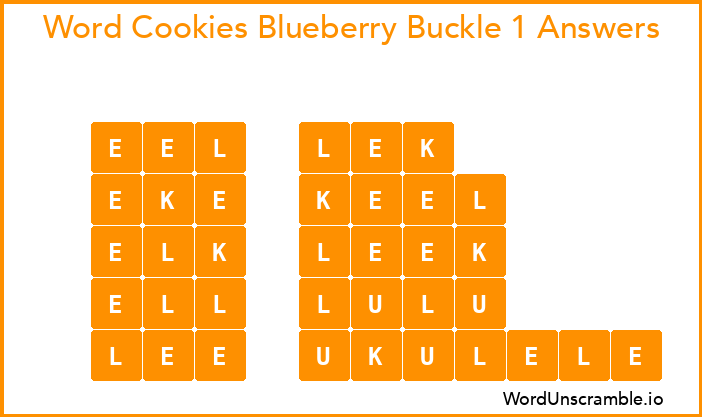 Word Cookies Blueberry Buckle 1 Answers