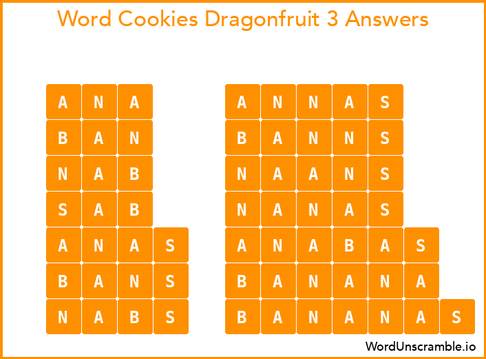Word Cookies Dragonfruit 3 Answers