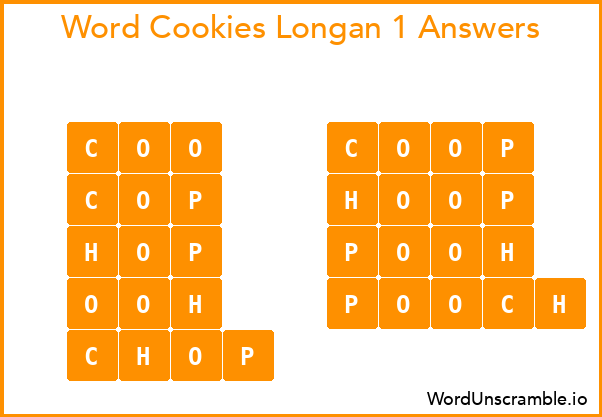 Word Cookies Longan 1 Answers