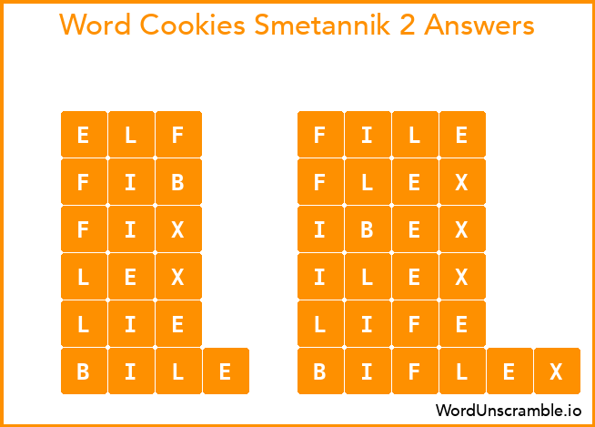 Word Cookies Smetannik 2 Answers
