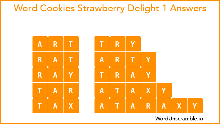 Word Cookies Strawberry Delight 1 Answers