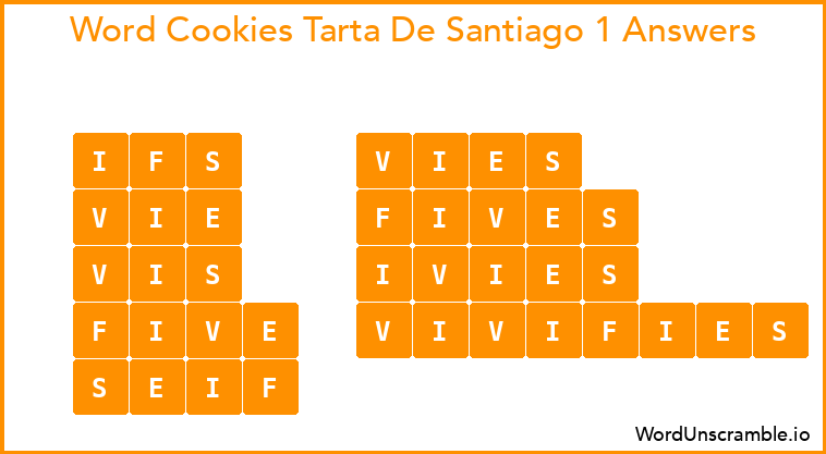 Word Cookies Tarta De Santiago 1 Answers