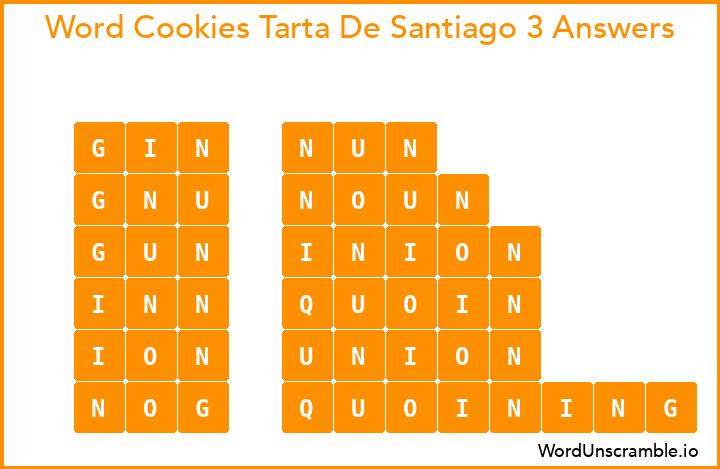 Word Cookies Tarta De Santiago 3 Answers