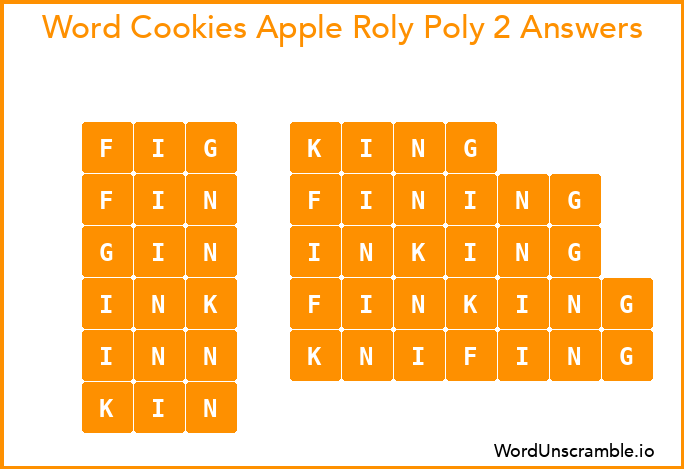 Word Cookies Apple Roly Poly 2 Answers