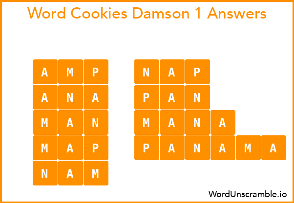 Word Cookies Damson 1 Answers