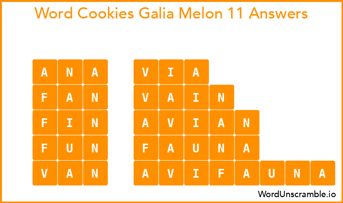 Word Cookies Galia Melon 11 Answers