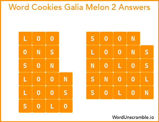 Word Cookies Galia Melon 2 Answers