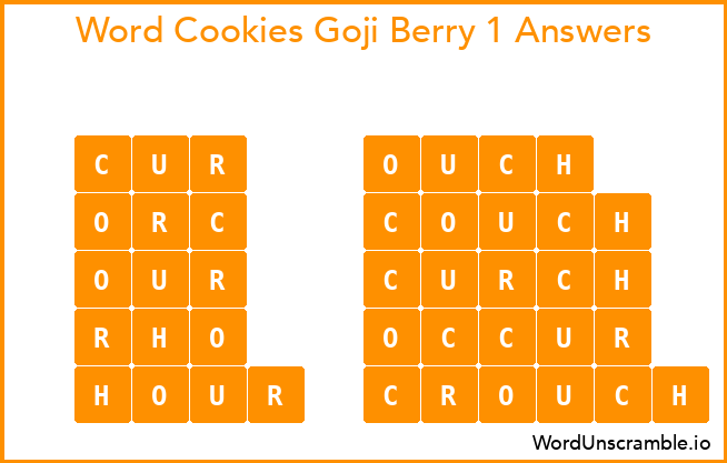 Word Cookies Goji Berry 1 Answers