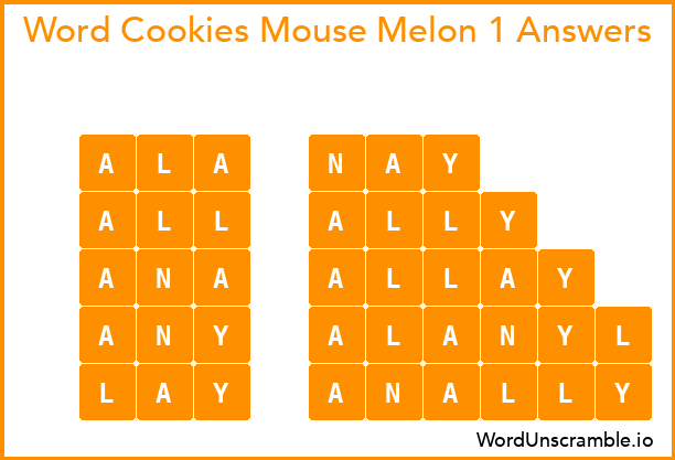 Word Cookies Mouse Melon 1 Answers