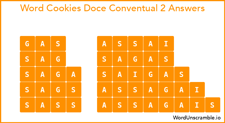 Word Cookies Doce Conventual 2 Answers