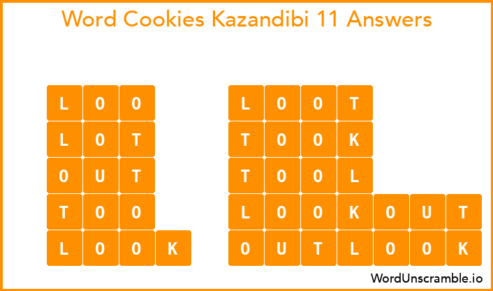 Word Cookies Kazandibi 11 Answers