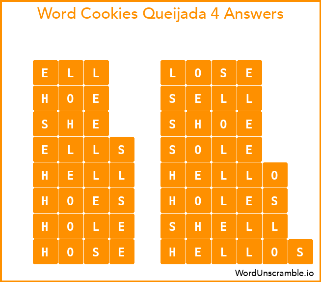 Word Cookies Queijada 4 Answers