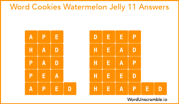 Word Cookies Watermelon Jelly 11 Answers