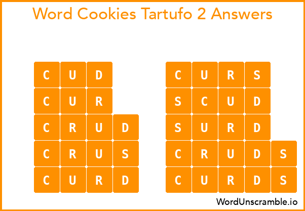 Word Cookies Tartufo 2 Answers
