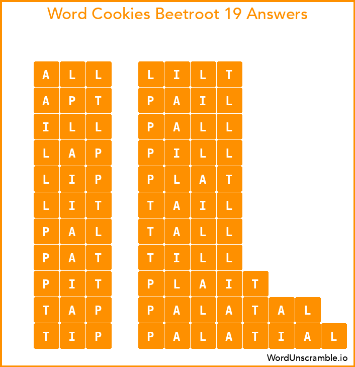 Word Cookies Beetroot 19 Answers
