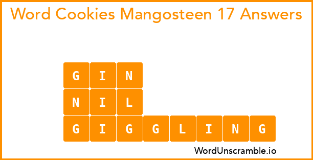Word Cookies Mangosteen 17 Answers