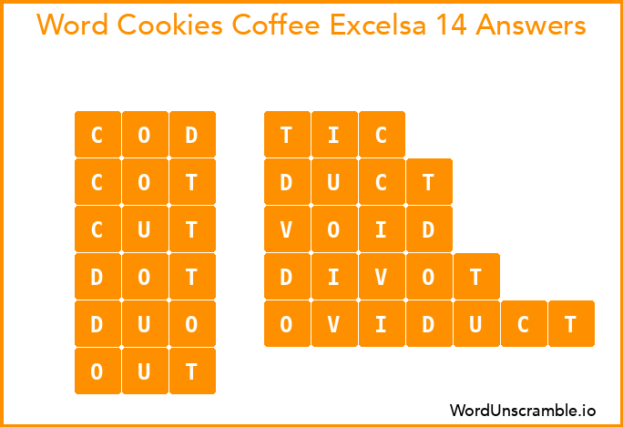 Word Cookies Coffee Excelsa 14 Answers