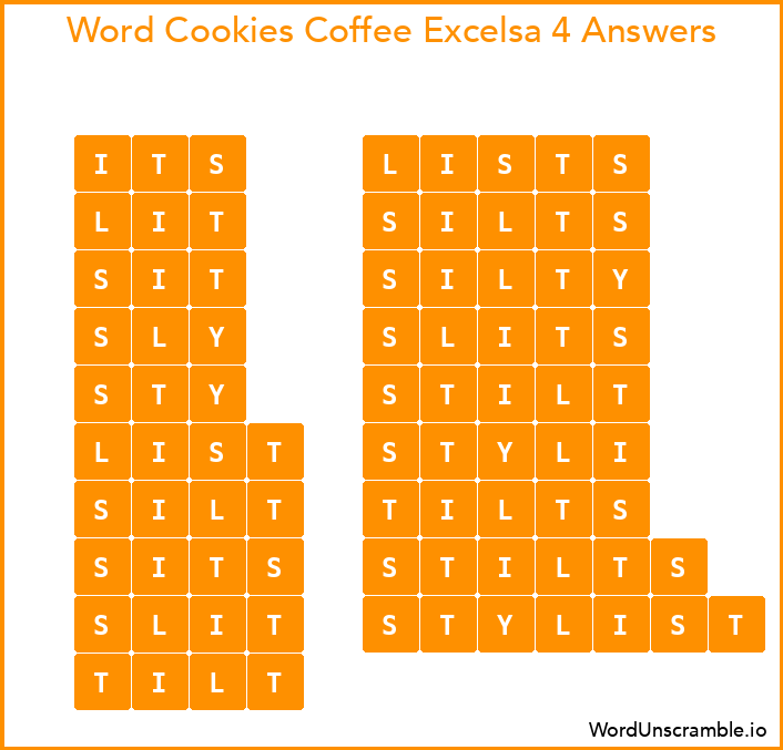 Word Cookies Coffee Excelsa 4 Answers