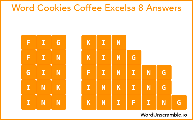 Word Cookies Coffee Excelsa 8 Answers