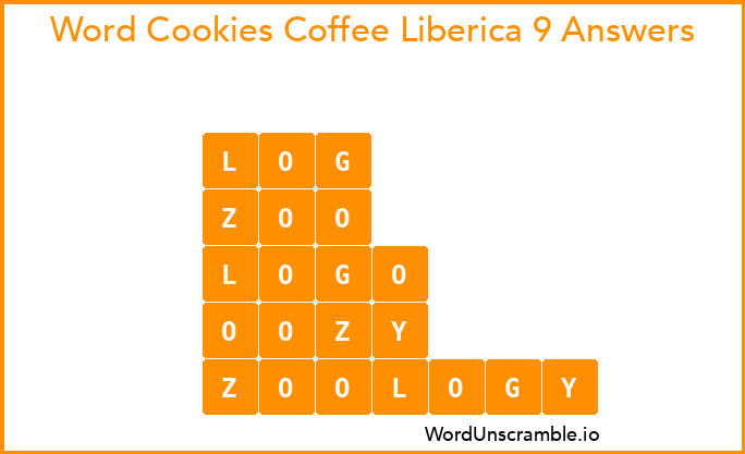 Word Cookies Coffee Liberica 9 Answers