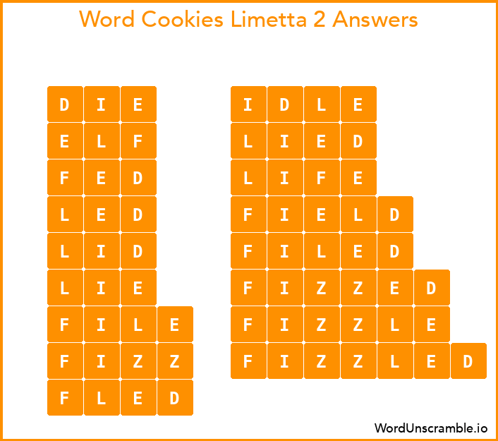 Word Cookies Limetta 2 Answers