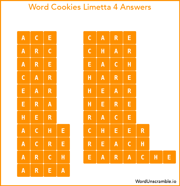 Word Cookies Limetta 4 Answers