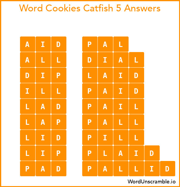 Word Cookies Catfish 5 Answers