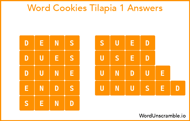 Word Cookies Tilapia 1 Answers