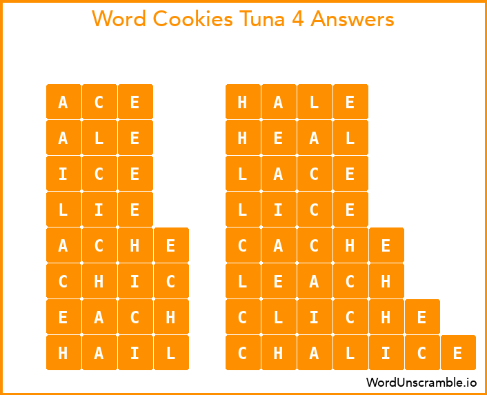 Word Cookies Tuna 4 Answers