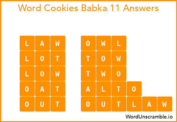 Word Cookies Babka 11 Answers