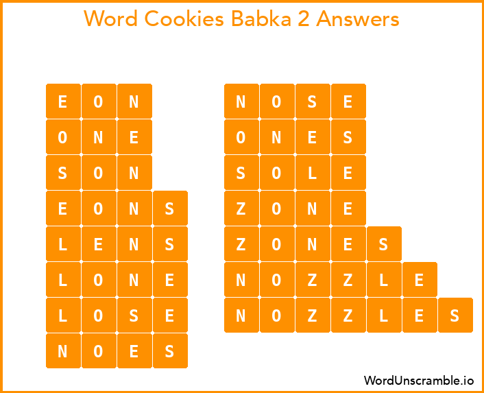 Word Cookies Babka 2 Answers