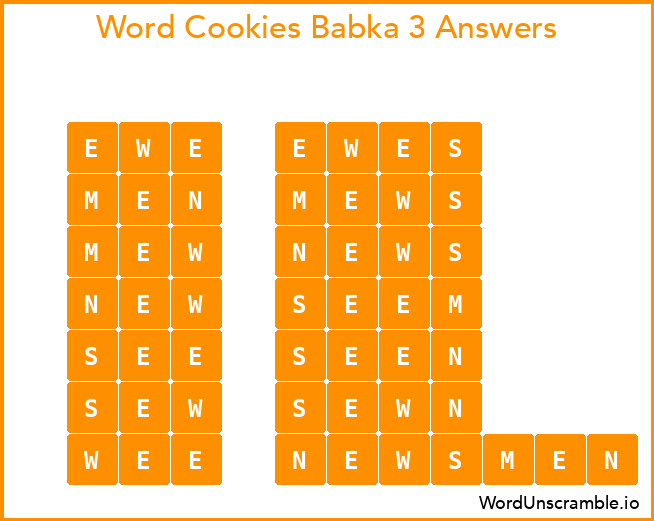 Word Cookies Babka 3 Answers