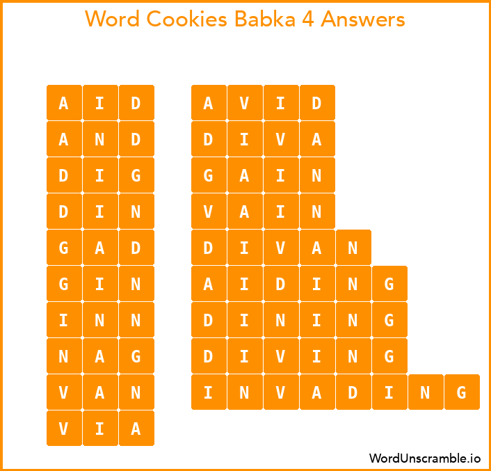 Word Cookies Babka 4 Answers