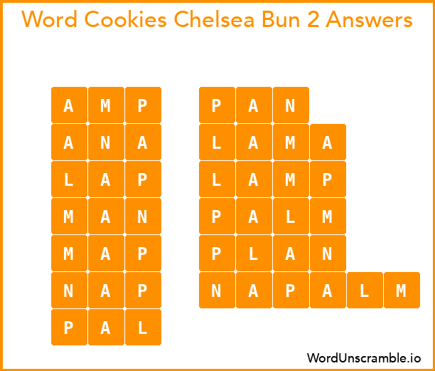 Word Cookies Chelsea Bun 2 Answers