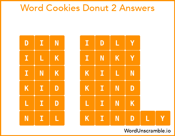 Word Cookies Donut 2 Answers