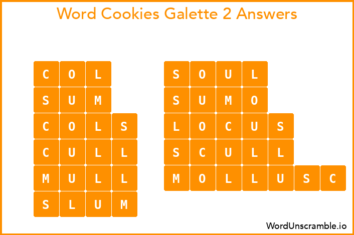 Word Cookies Galette 2 Answers
