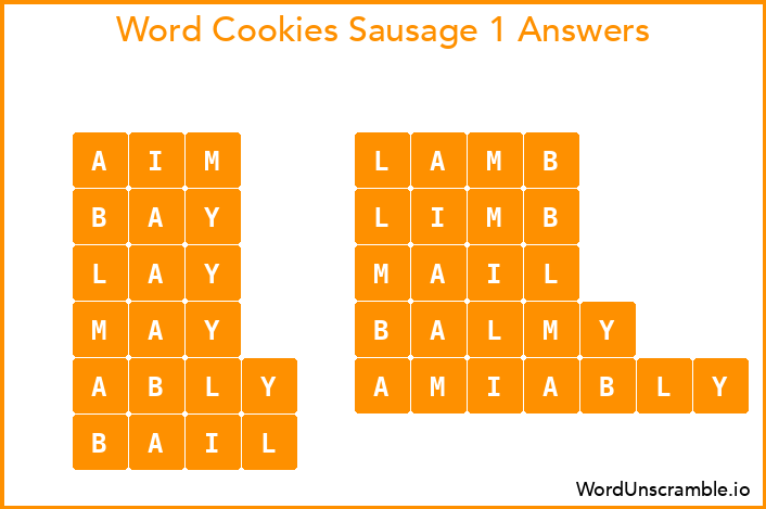 Word Cookies Sausage 1 Answers