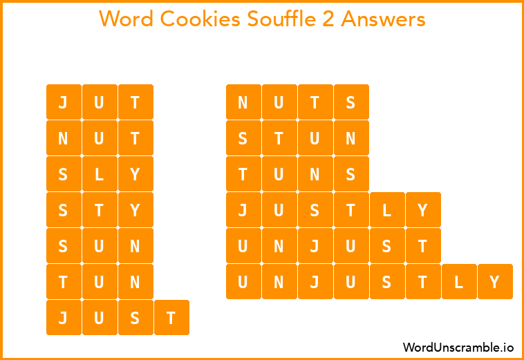 Word Cookies Souffle 2 Answers
