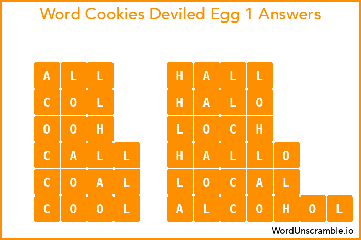 Word Cookies Deviled Egg 1 Answers