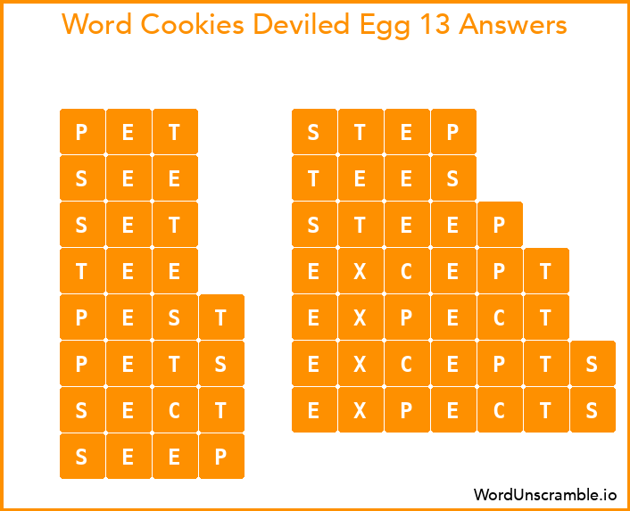 Word Cookies Deviled Egg 13 Answers