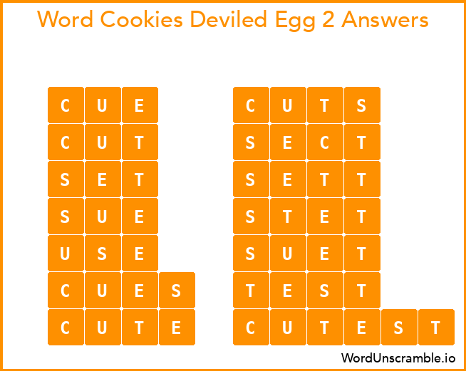 Word Cookies Deviled Egg 2 Answers