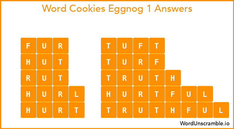Word Cookies Eggnog 1 Answers