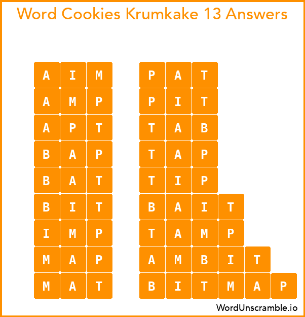 Word Cookies Krumkake 13 Answers