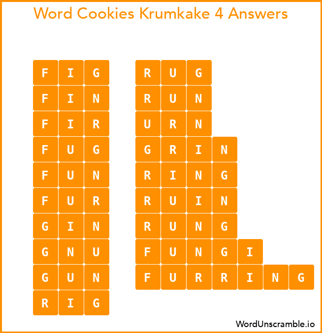Word Cookies Krumkake 4 Answers